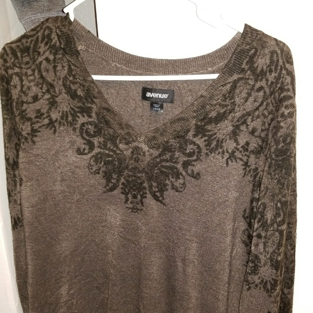 Avenue Brown w/detail sweater