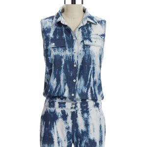 MICHAEL KORS Tie-Dyed Denim Romper