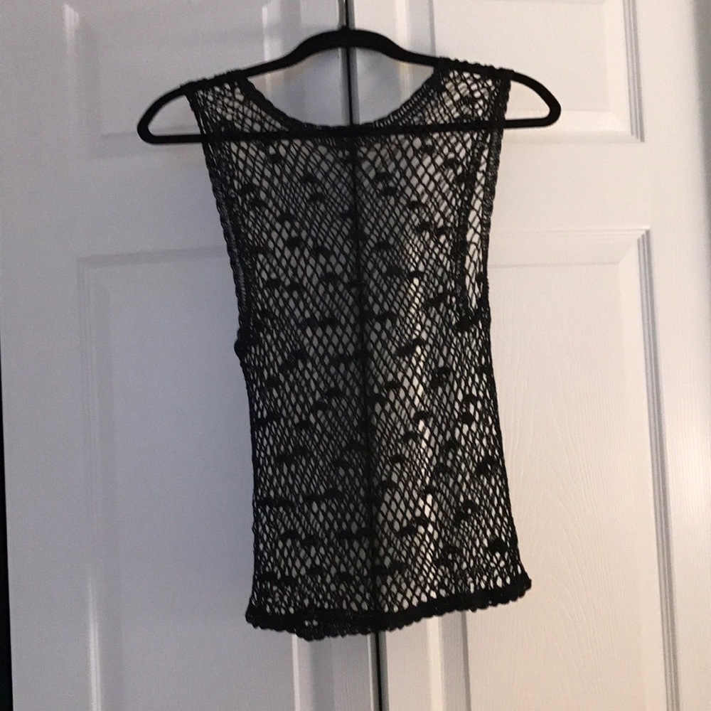 Black crochet top