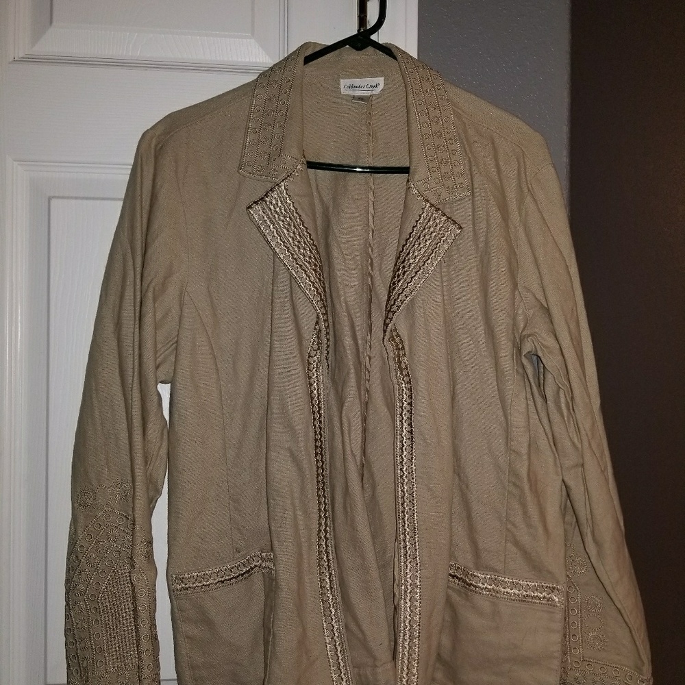 Kahki Linen Blazer Jacket