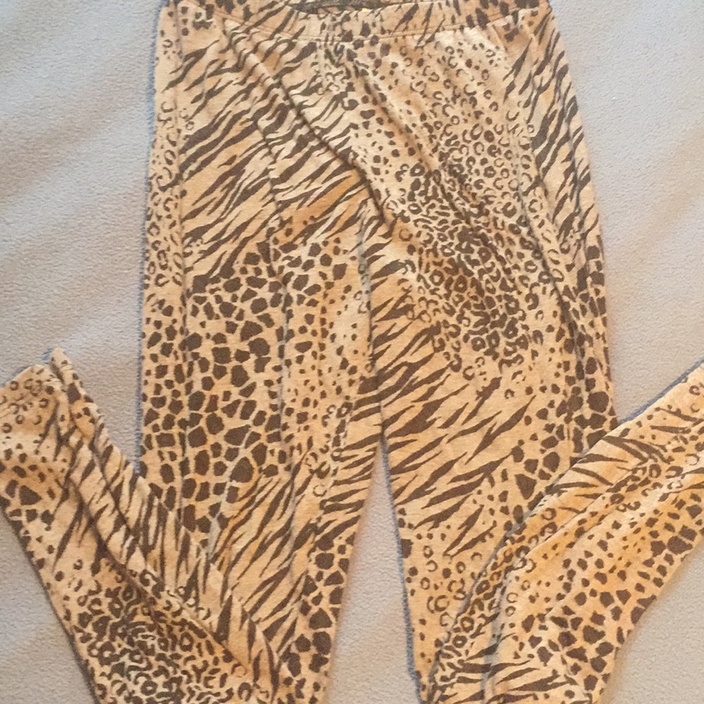 Sheer animal print leggings