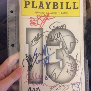 Ariana Grande & Elizabeth Gillies signed Playbill