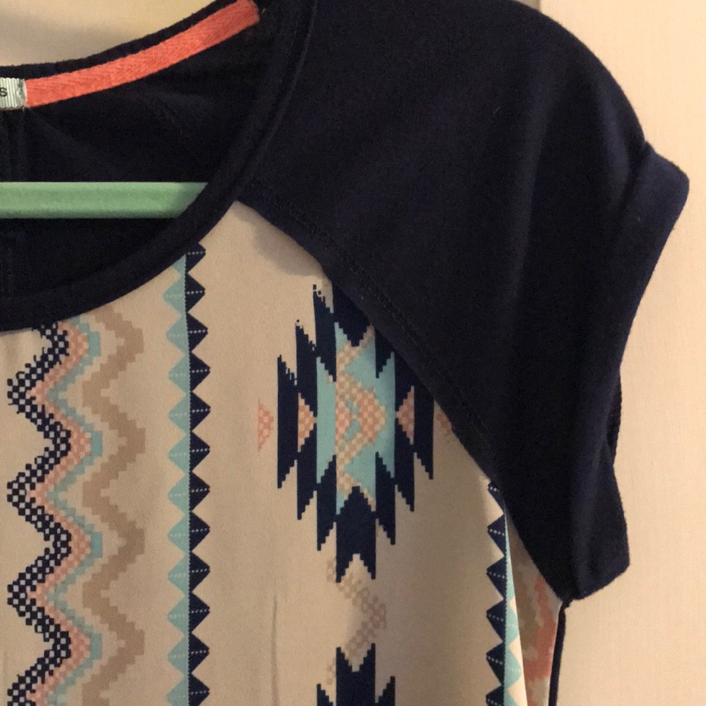 Flowy, Aztec print, open back top