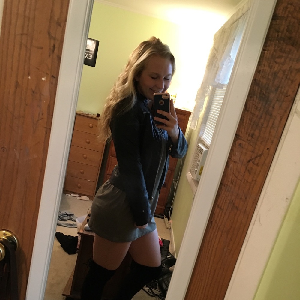 Olive Green T shirt Dress