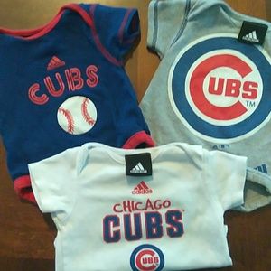 Adidas 0-3 months CUBS onesies! Worn ONCE!