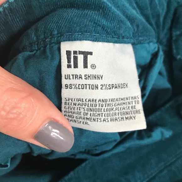 !iT Ultra Skinny Corduroy Jeans in Peacock - Picture 2 of 5