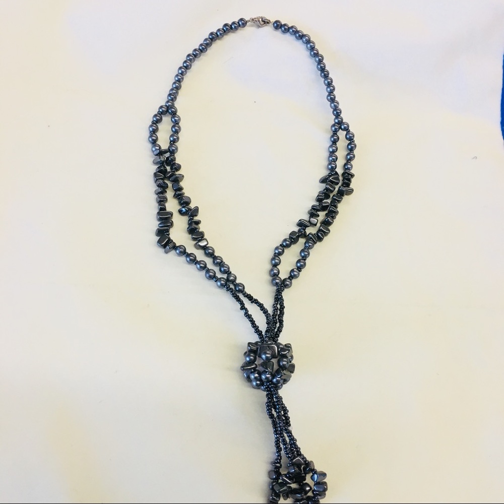 Beautiful Beaded Black Necklace