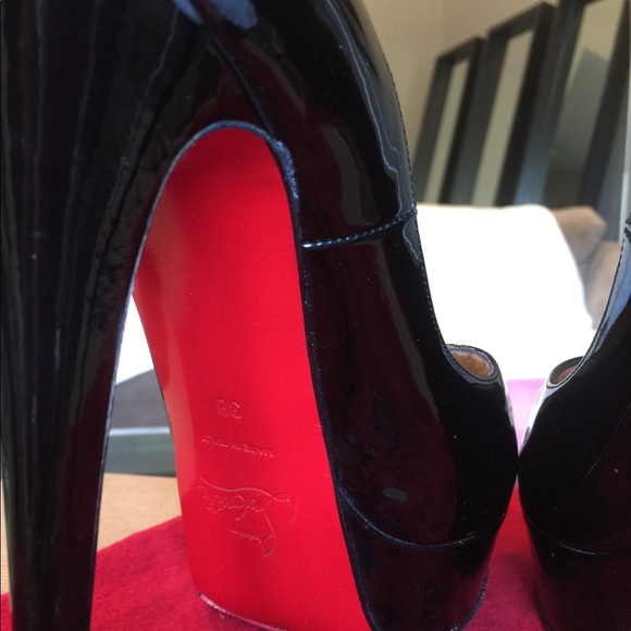 Christian Louboutin Lady Peeps 38 AUTHENTIC - Picture 3 of 7