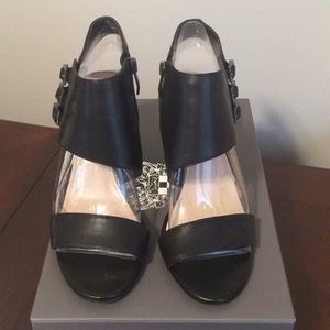 Vince Camuto Lyssia Black Wedge Sandals