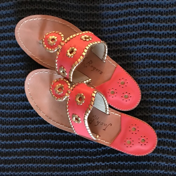 Jack Rogers Shoes - Jack Rogers size 7 sandals - Salmon and Gold