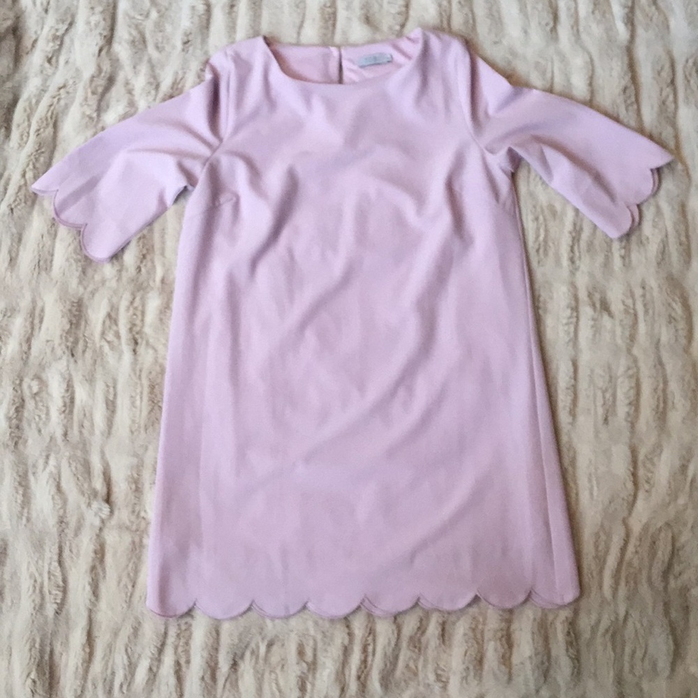 Tobi Purple scalloped short dress