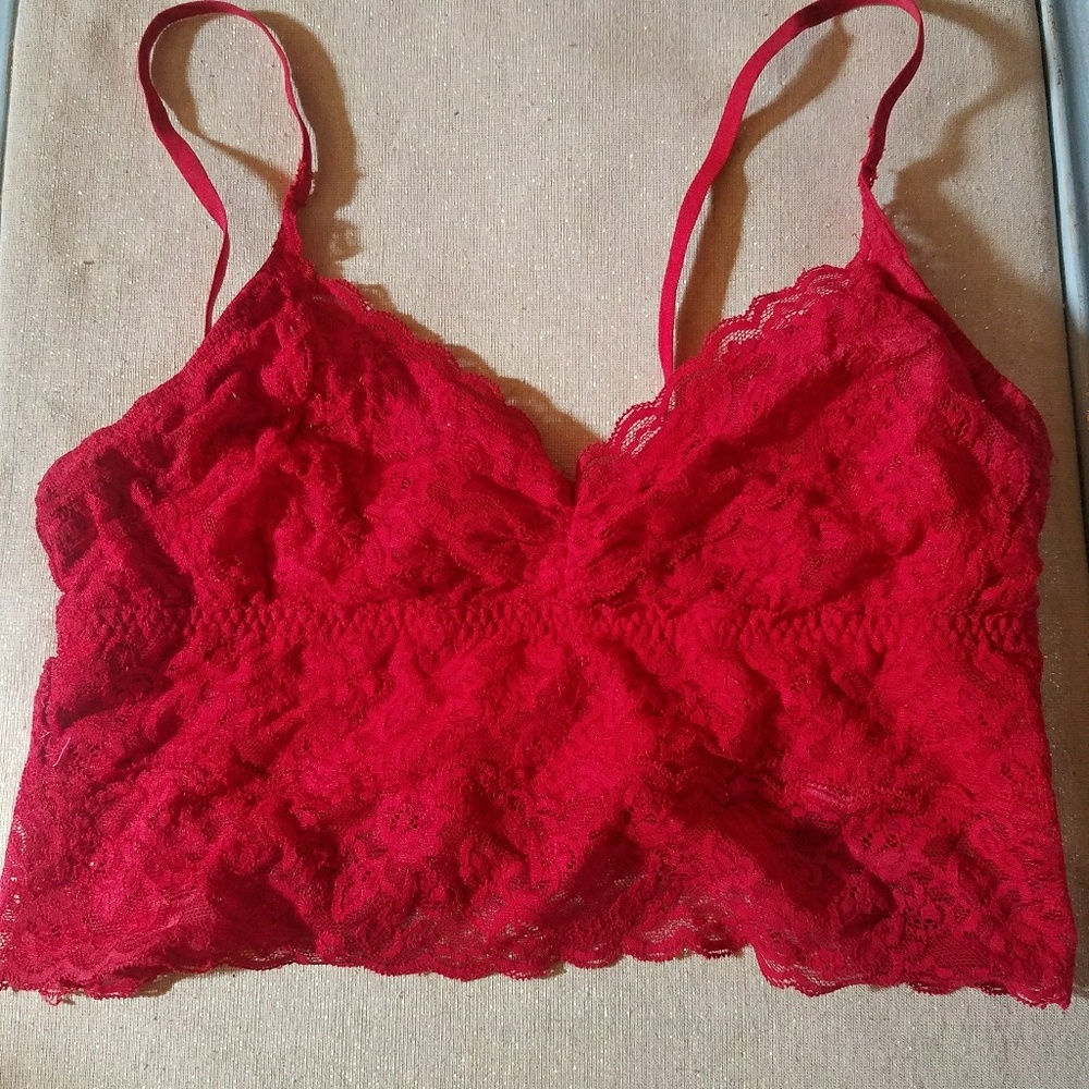 Gilly Hicks red bralette