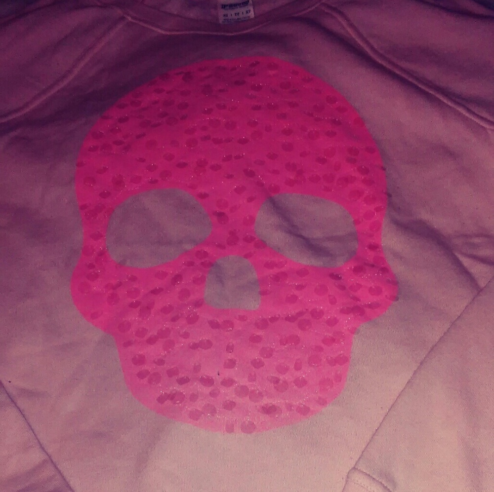 Victoria Secret Pink Skull Crew XS