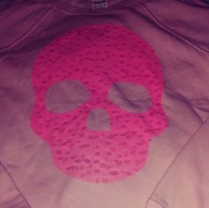 Victoria Secret Pink Skull Crew XS