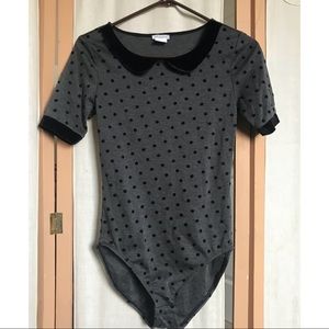 💞SALE💞Polka Dotted Bodysuit with Collar