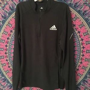 black adidas quarter zip