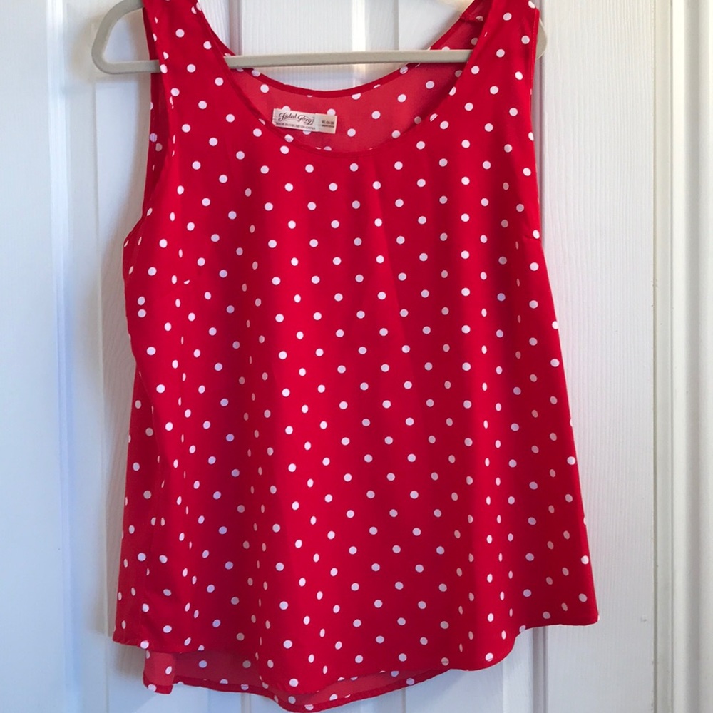 Faded Glory polka dot tank