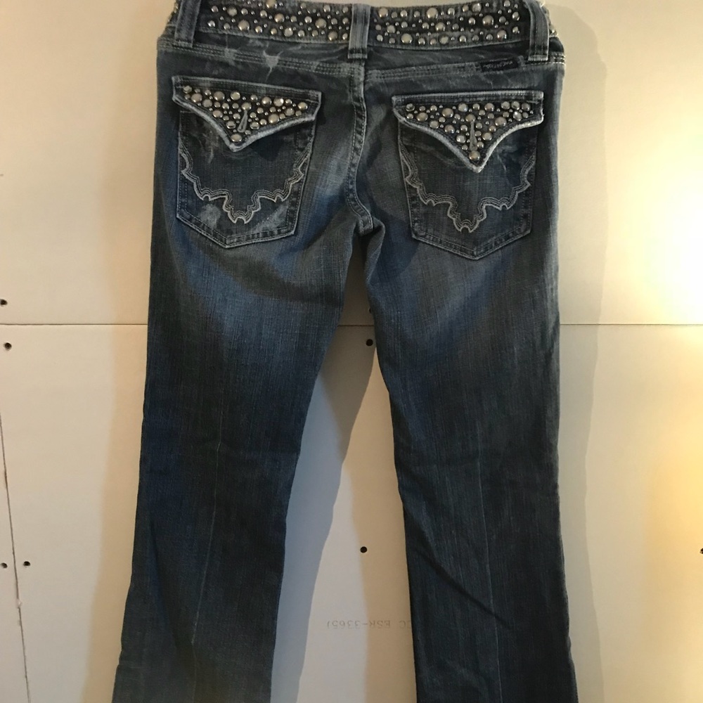 Bling distressed pants