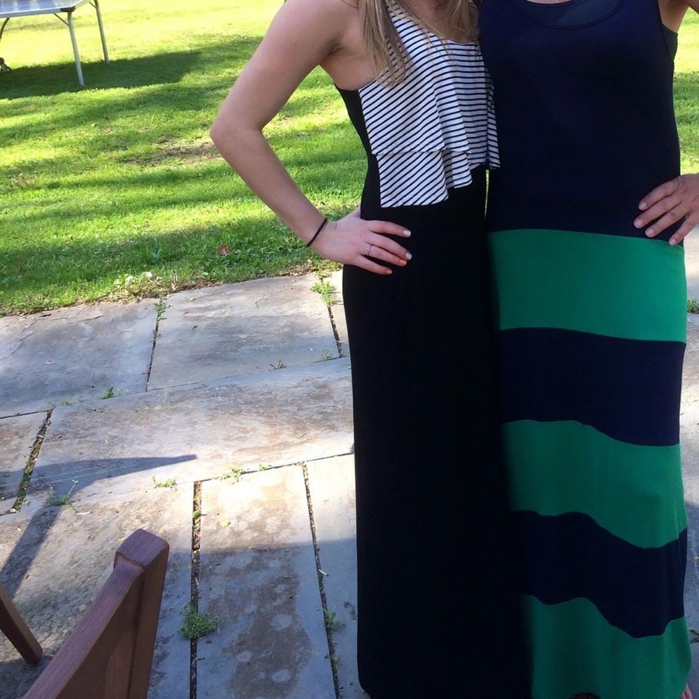 Black and white maxi dress