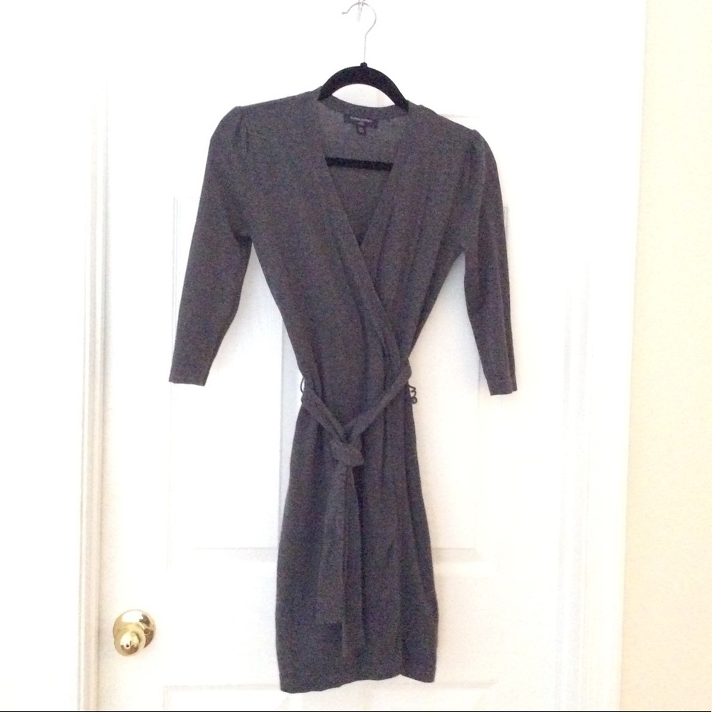 Charcoal Gray Crossover Top Dress