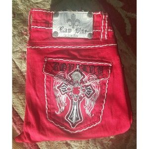 🔷️Red Raw Blue Jeans