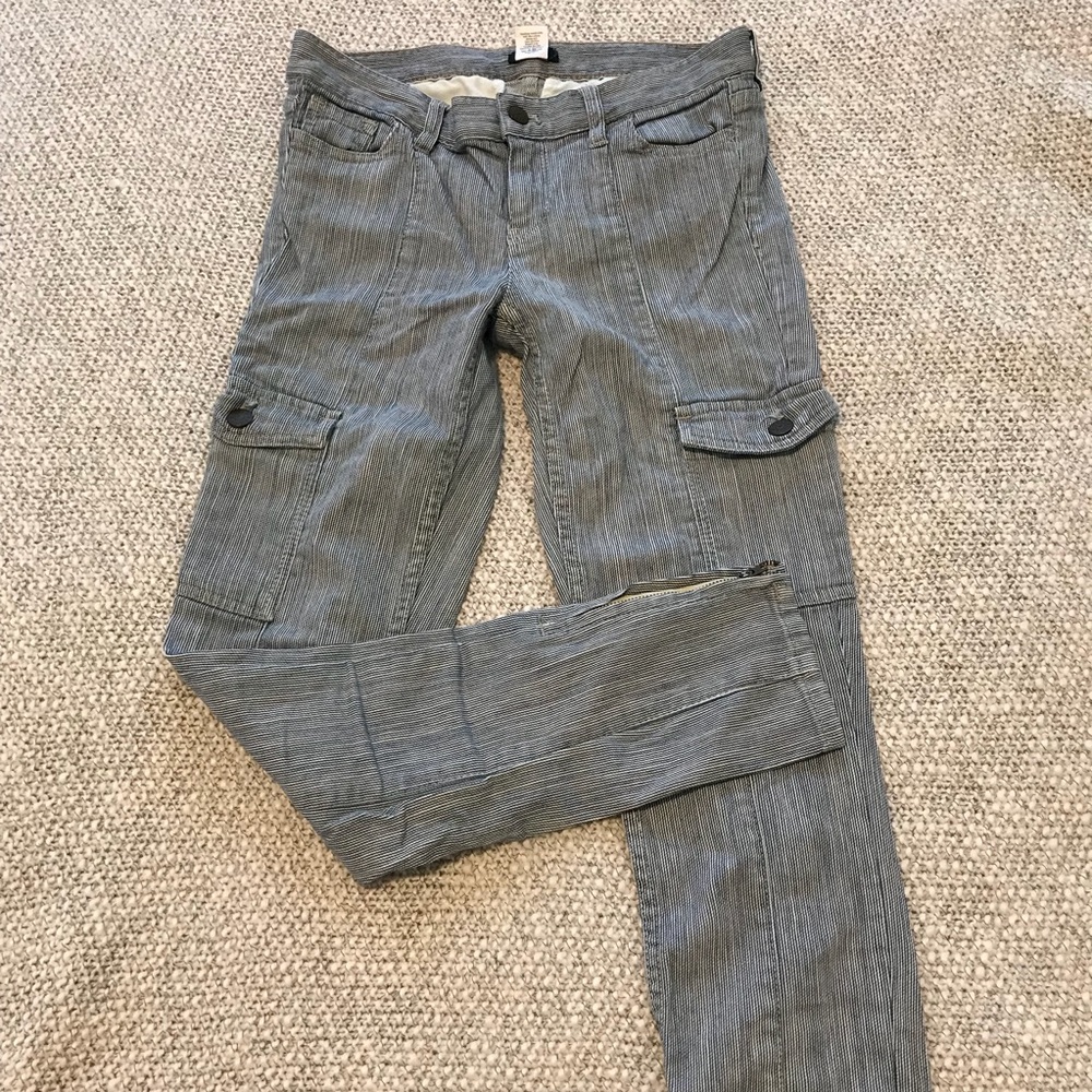 JCrew striped straight legged pants