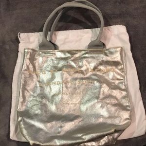 Marc by Marc Jacobs Logo Silver Tote Bag