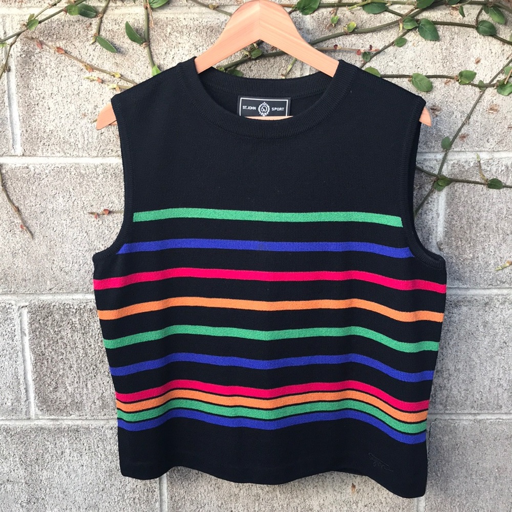 St. John Sport Santana Knit Vest L