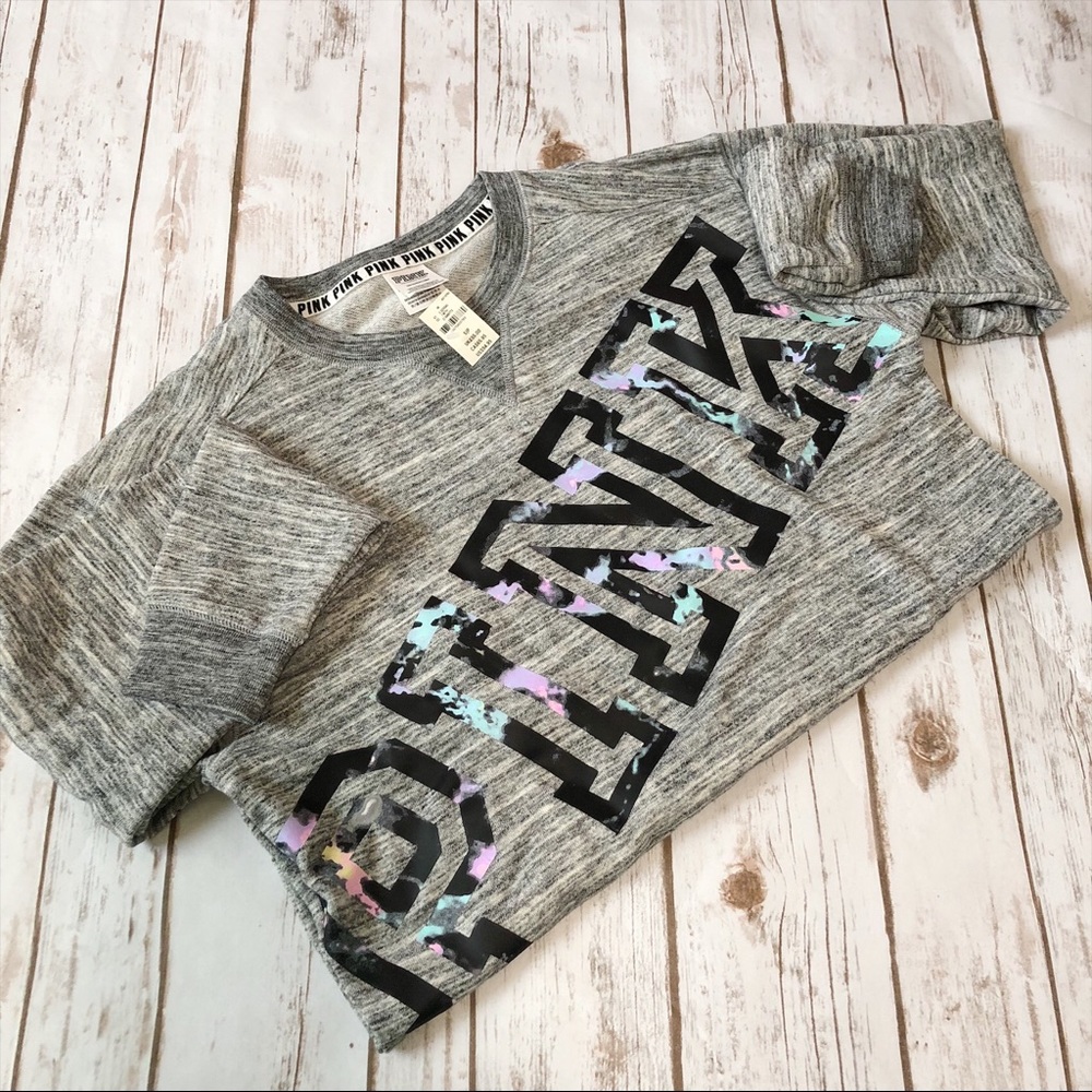 VS PINK CAMPUS CREW SWEATSHIRT - Picture 2 of 5