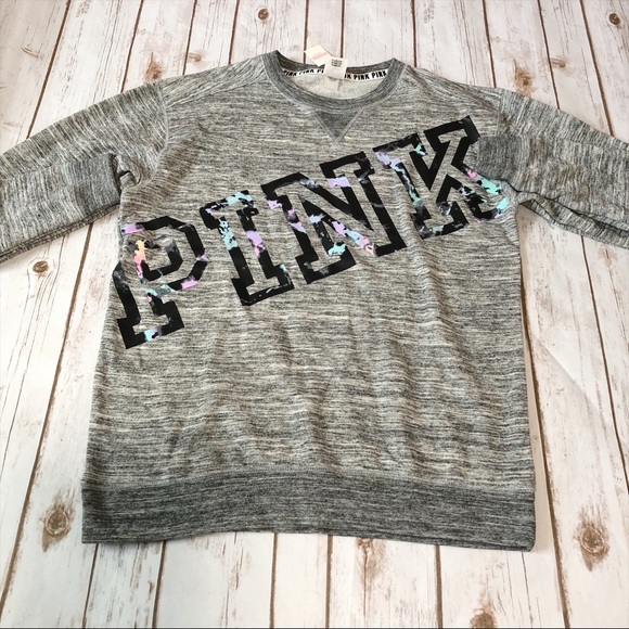 PINK Victoria's Secret Tops - VS PINK CAMPUS CREW SWEATSHIRT