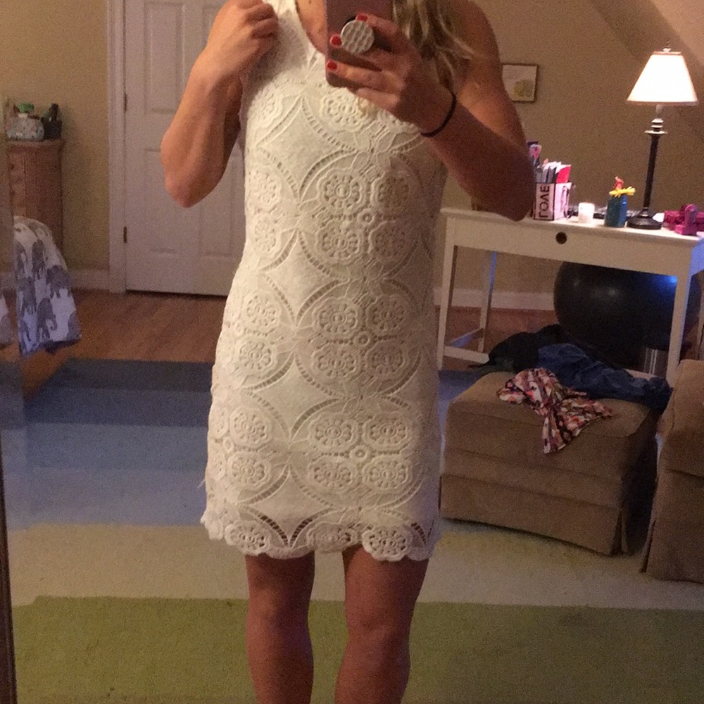 White lace dress