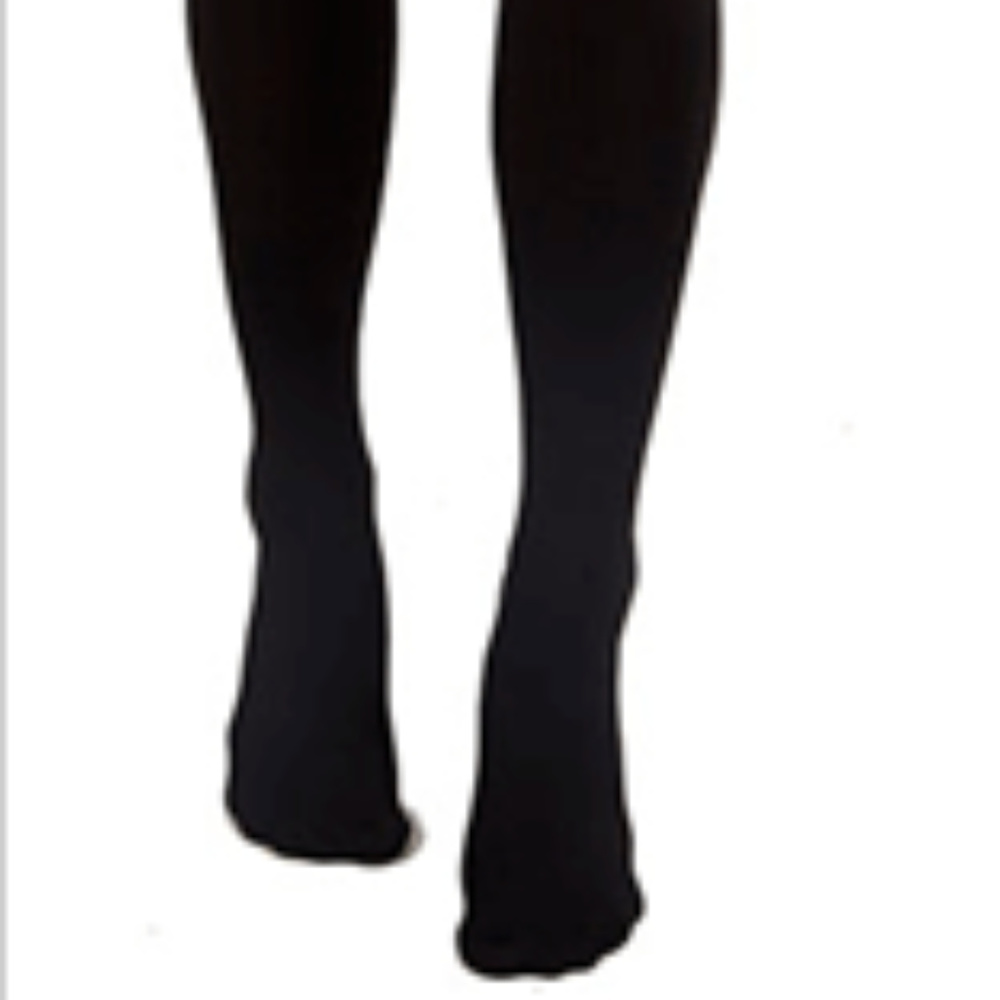 plush full foot tights-black