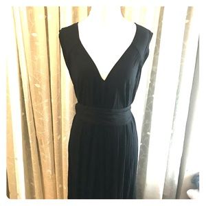 BCBG Belted Asymmetrical Midi Dress