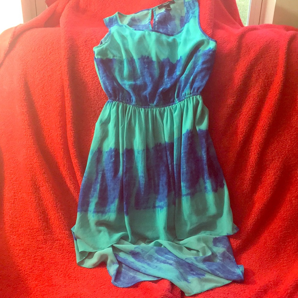 Asymmetrical tie dye dress