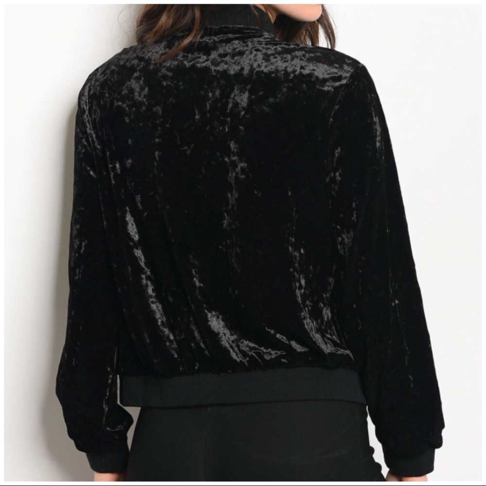 SOLD ON POSHMARK Crush Velvet Bomber - Picture 3 of 6