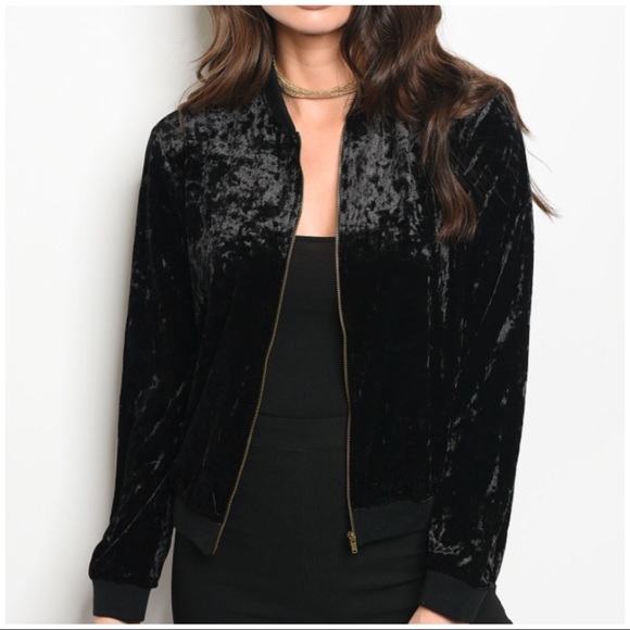 SOLD ON POSHMARK Crush Velvet Bomber - Picture 2 of 6