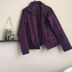Roxy purple reversible wind breaker jacket