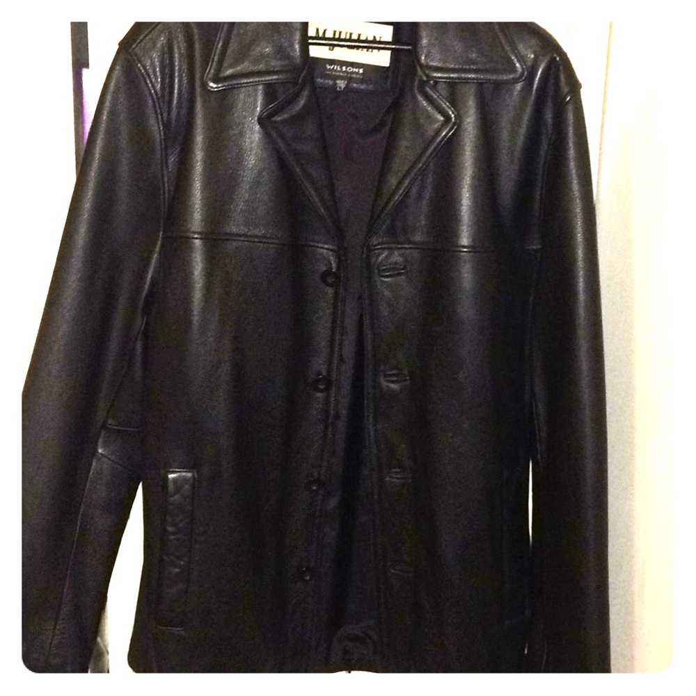 Men’s quarter length leather jacket