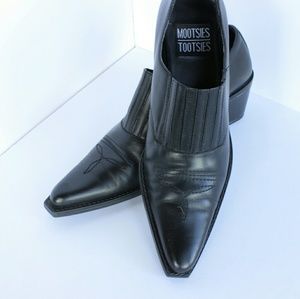 Womens shoe western black bootie 7 1/2