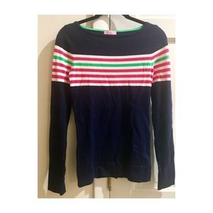 Lilly Pulitzer Striped Cashmere Boat Neck Sweater