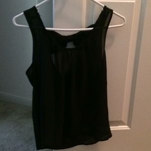 NEVER WORN Black "out on the town" top
