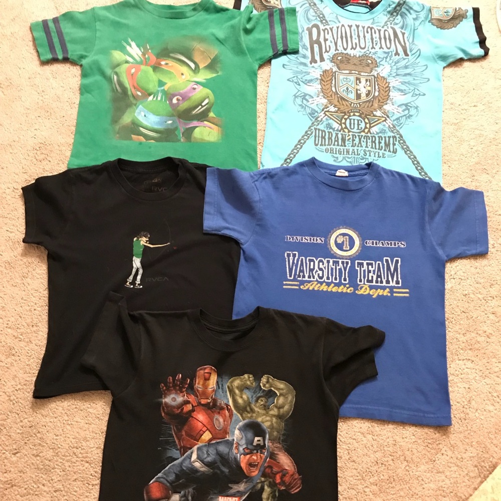 Boys T-Shirts Short Sleeve Tops Size 8 Lot