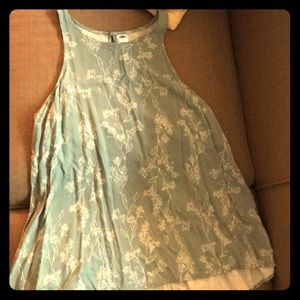 Old Navy Floral mint green tank top