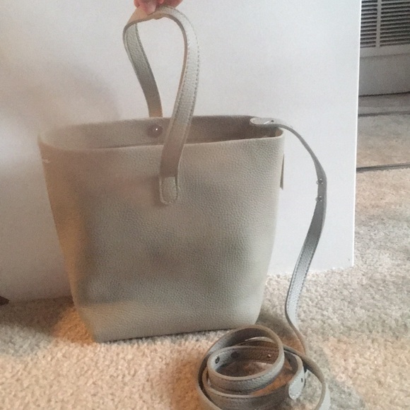 Gray handbag tote purse with shoulder strap - Picture 2 of 8