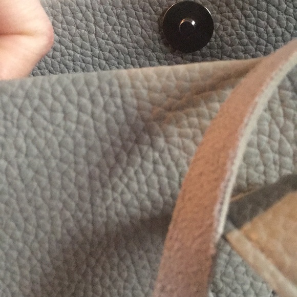 Gray handbag tote purse with shoulder strap - Picture 6 of 8