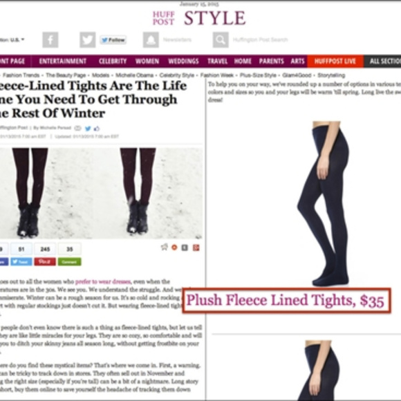 plush-full foot tights-grey large - Picture 5 of 5