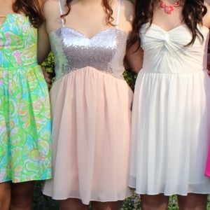 baby pink prom dress