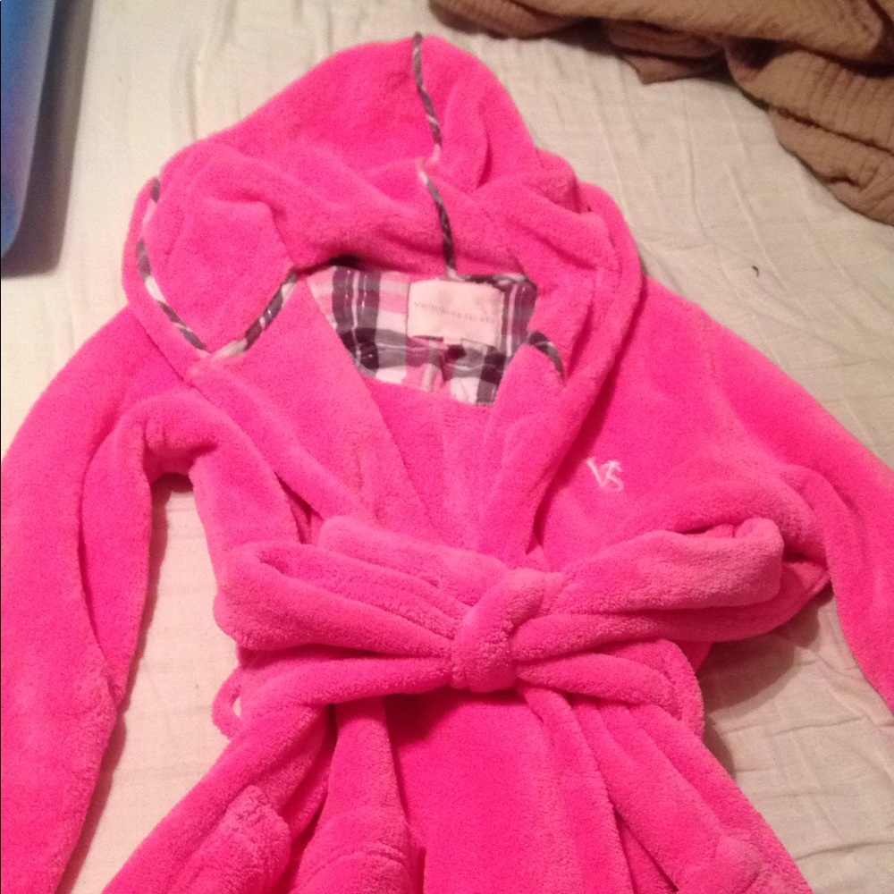 Hot pink VS fluffy robe