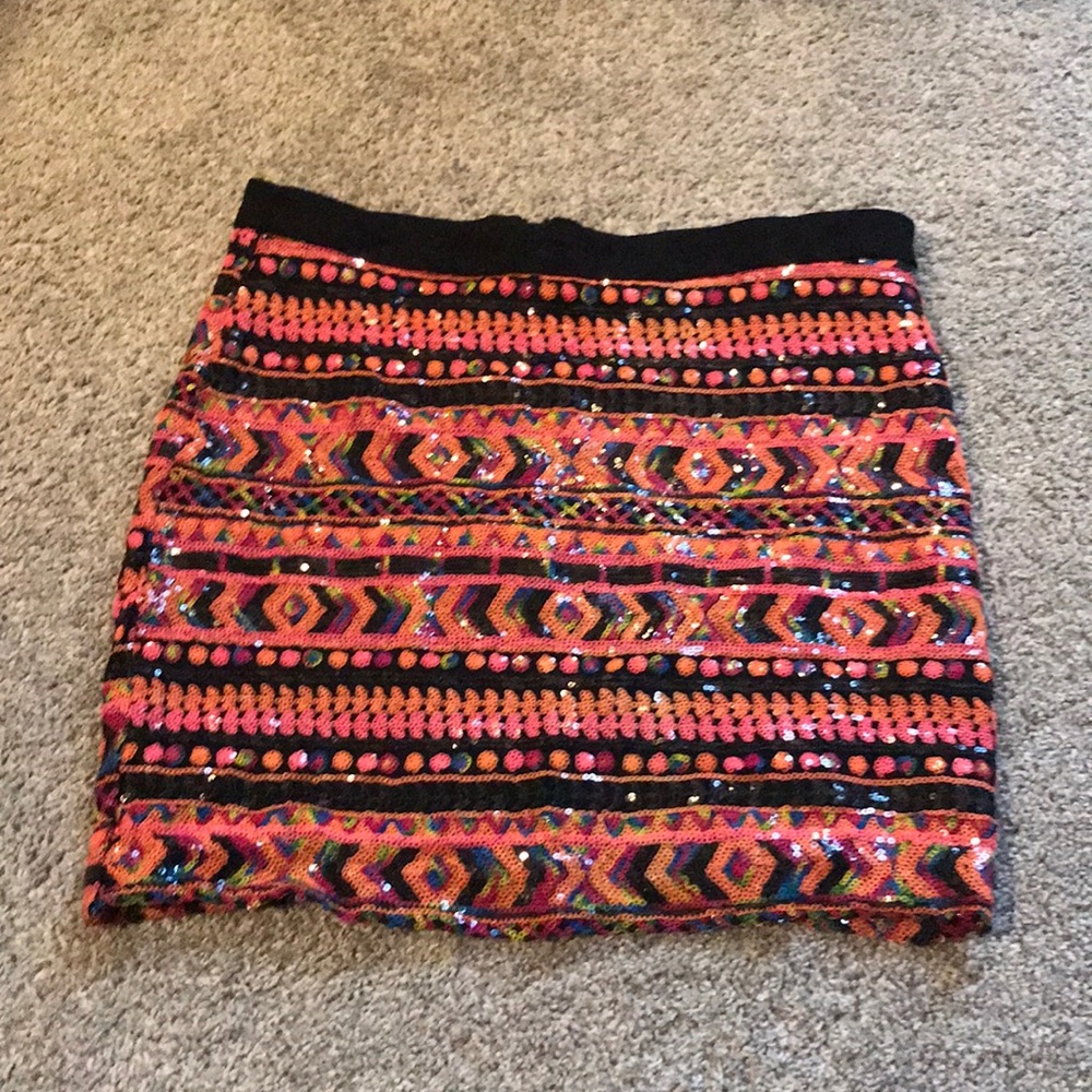 Sequin mini skirt