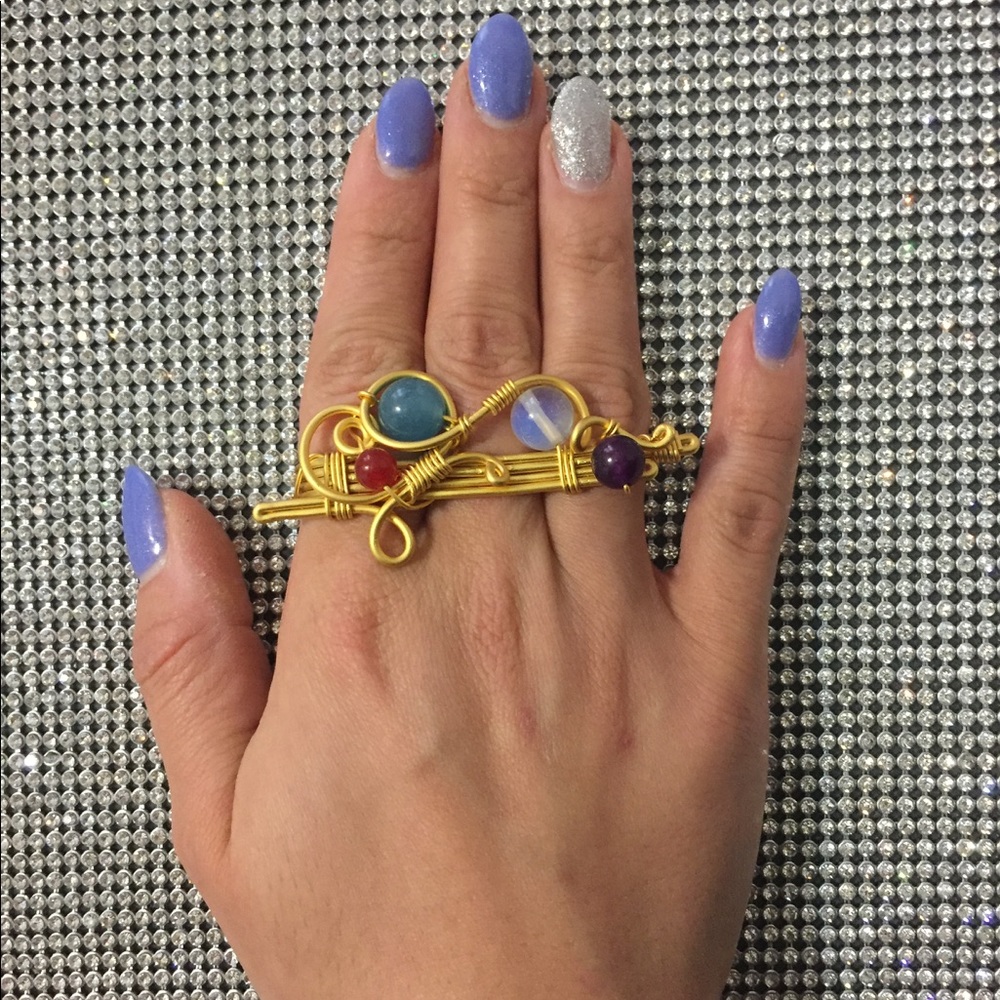 Handmade Matte Gold Ring